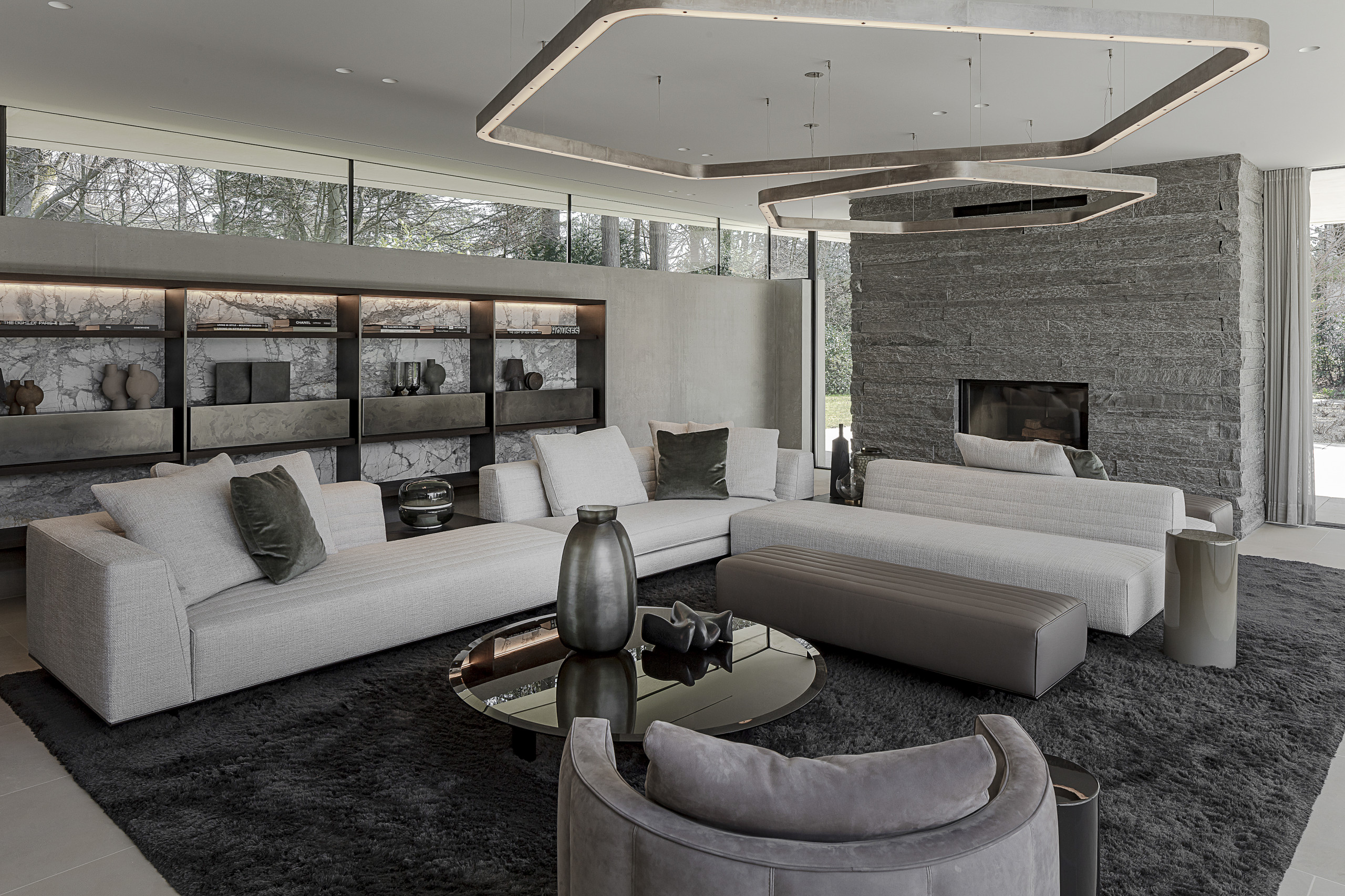 Interiorfotografie Wohnzimmer.Möbel von Minotti